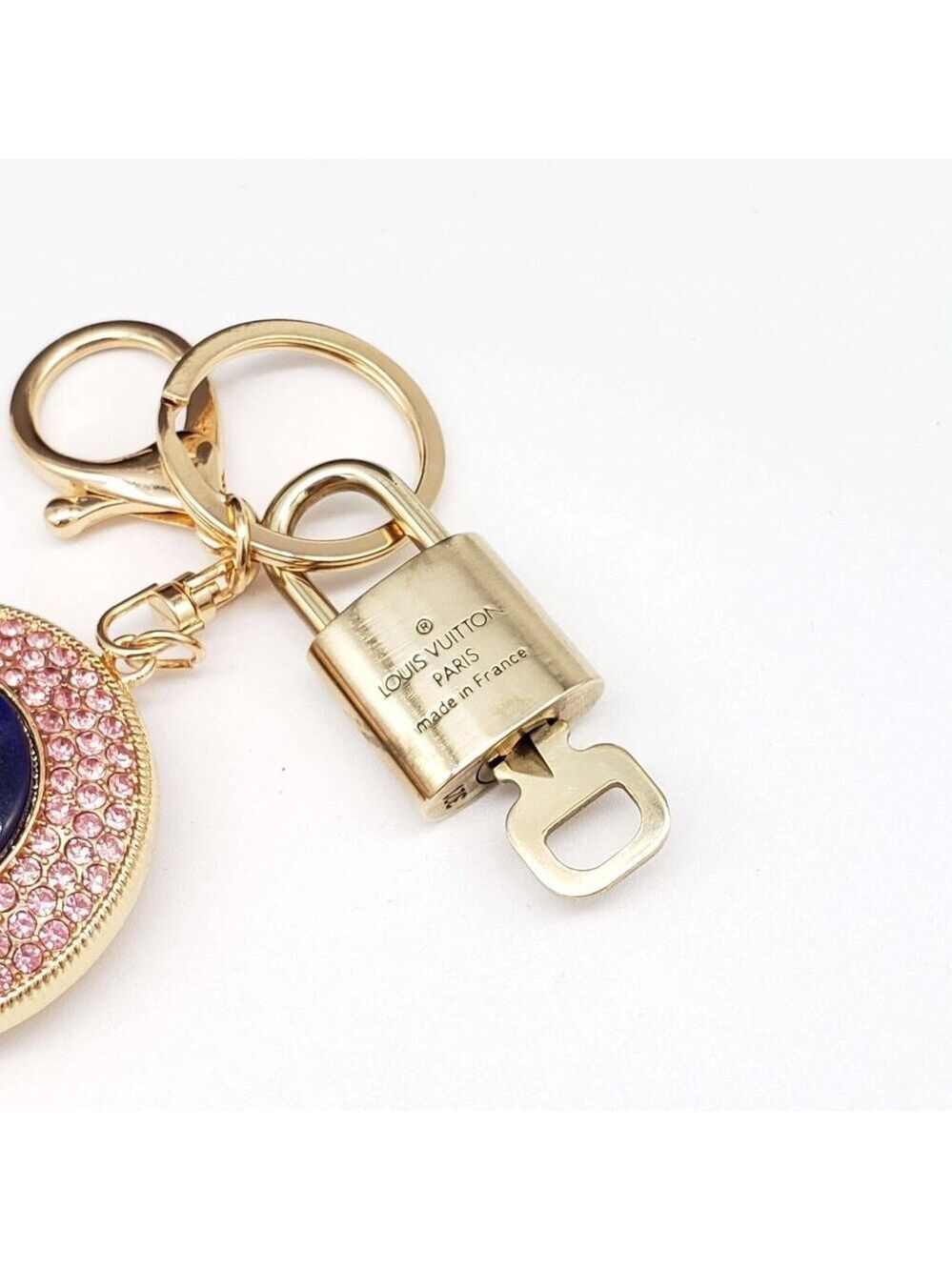 Authentic Louis Vuitton Gold Padlock 🔑Unbranded Keychain Bag Charm LV - Picture 6 of 8